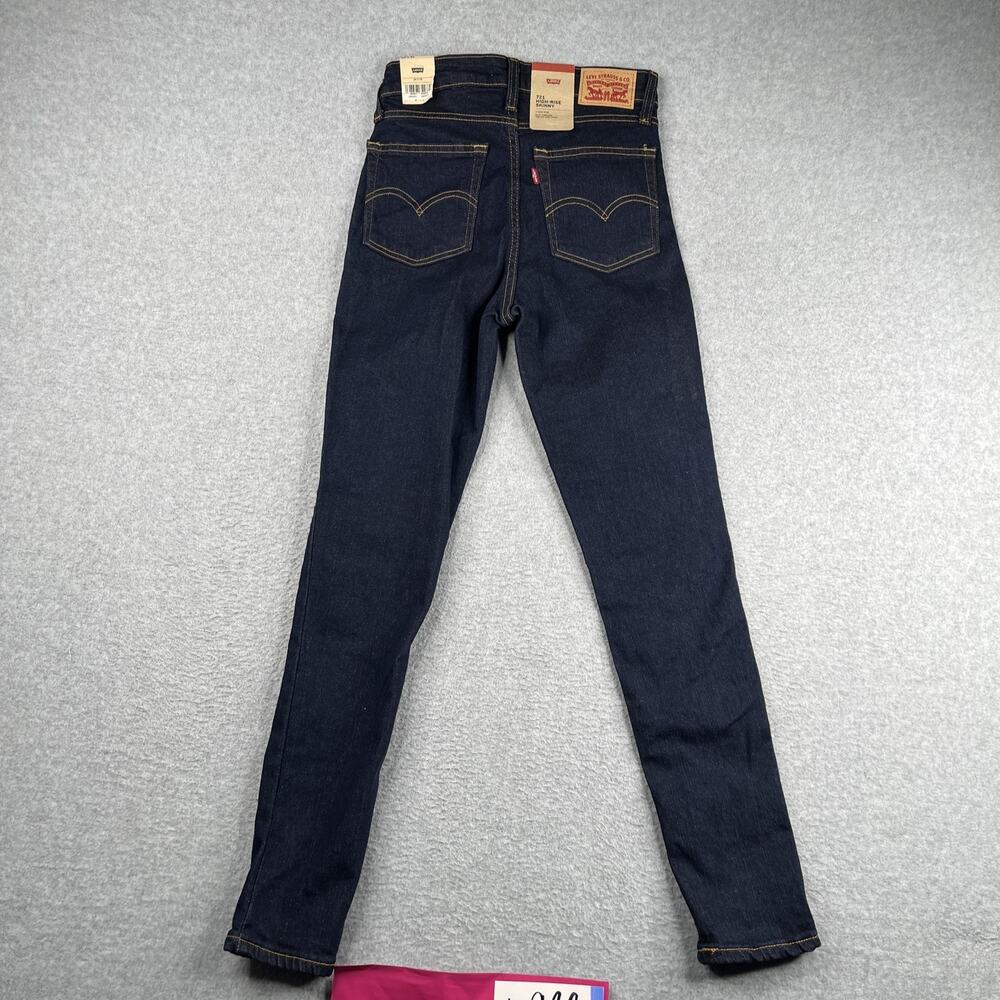 Levis 721 High Rise Skinny Denim Jeans Womens 26x28 dark Wash New NWT - Picture 11 of 14
